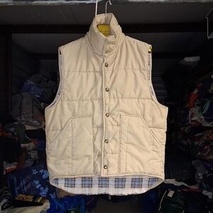 Vintage 1980s Nelson Blanket Lined Puffer Vest Size Medium Gilet VTG